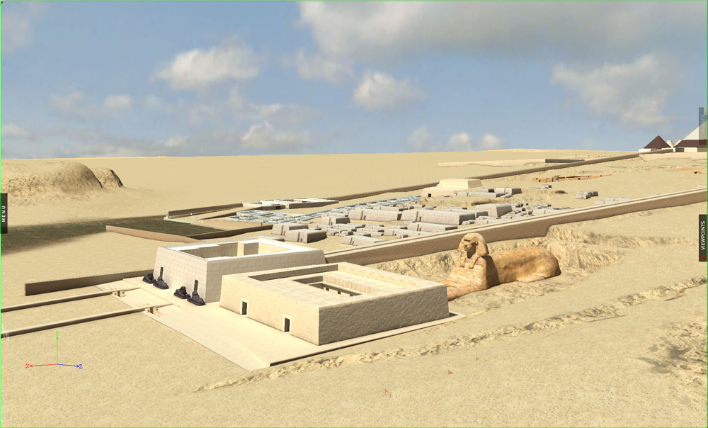 Khafre Valley Temple model: Site: Giza; View: Khafre Valley Temple (model)